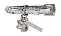 Jimmy Choo Dog Collar, Leather, Silver, MII, 2*